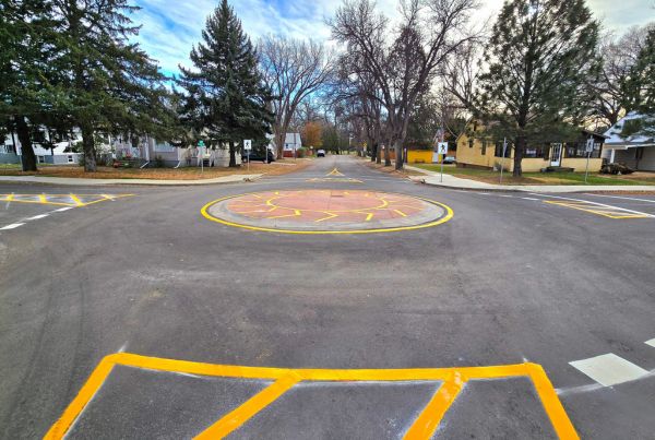 Photo of mini roundabout in Medicine Hat