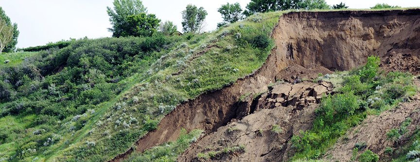 Unstable cliffside