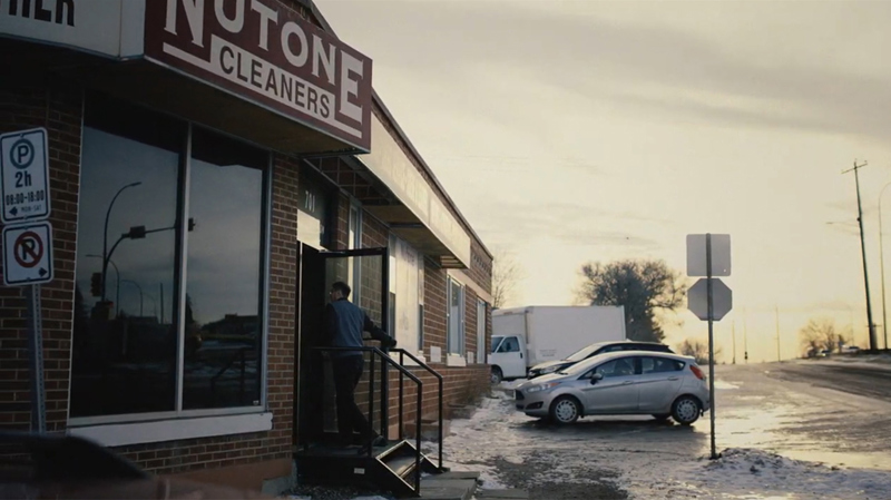 James Lu entering Nutone Cleaners