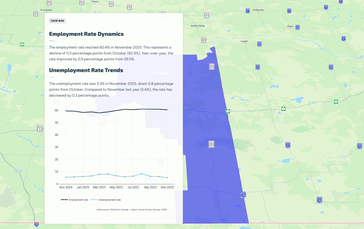 Interactive Employment Map