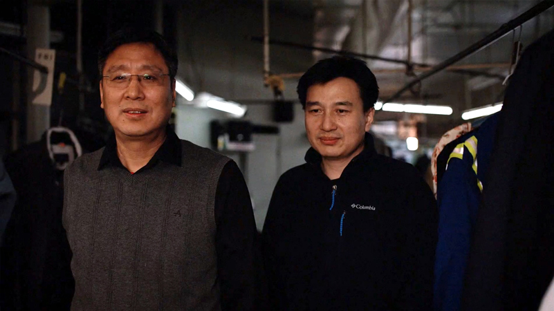 James Lu and his employee at Nutone Cleaners