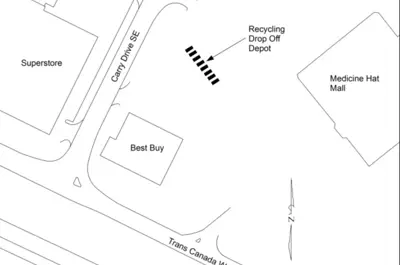 map of mall recycling depot location